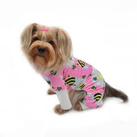 Ultra Soft Plush Minky Bumblebee & Flower Pajamas - XS