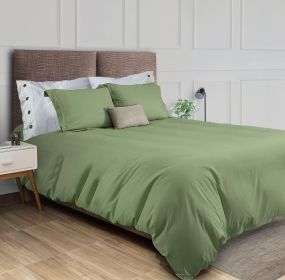 Sage Green Duvet Cover King Size Microfiber Duvet Cover with Zipper Duvet Cover Set with 2 Pillow Shams Luxury Soft Comforter Cover King Size 104