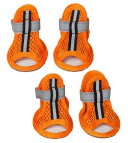 Sporty-Supportive Mesh Pet Sandals Shoes - Set Of 4 (size: small)